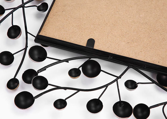 Large Size Floral Rectangle Wrought Iron Mirror Wall Decor For Home Decoration