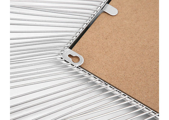 Rectangle Framed Silver Concavo-Convex Modern Metal Wall Art Mirror For Home Decoration