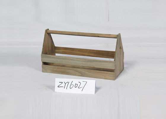 Antique Household Food One Piece Wooden Crate Basket